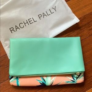 Rachel Pally Clutch Aqua and coral pattern
